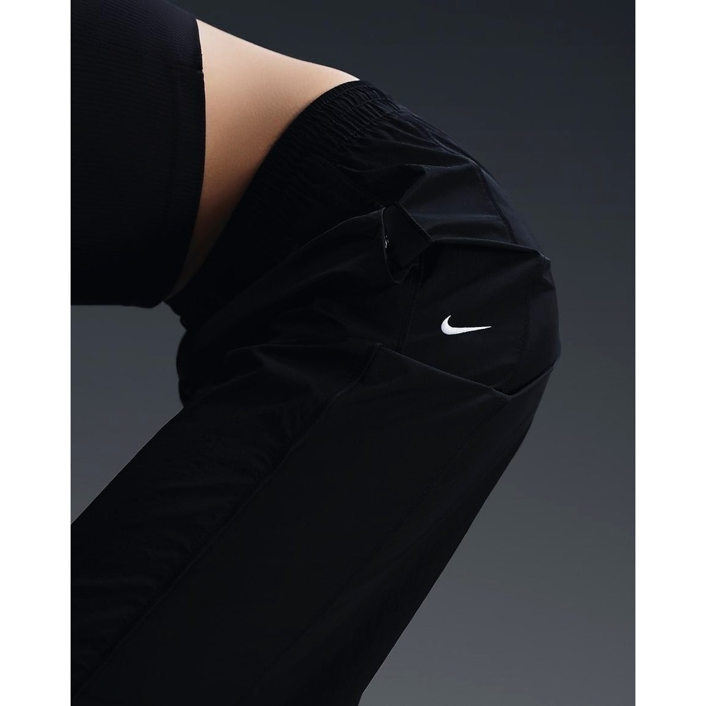 NWT Women's Nike Windrunner High-Waisted Woven Open-Hem Pants - XL - Black - Picture 2 of 11